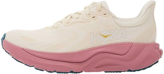 Hoka Arahi 8 Hardloopschoenen Dames - off white - roze - blauw - Maat 40