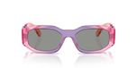 Versace The Clans Ve 4361 Lunettes de soleil homme multicolore géométrique gris 53mm