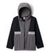 Columbia Youth Boys Spire Valley Windbreaker, Lightweight Windbreaker Jacket, Black/City Grey/Columbia Grey, XL