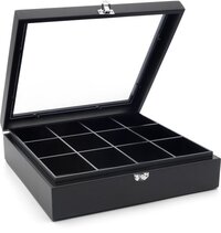 Bredemeijer Theedoos 12 vaks bamboe zwart