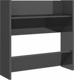 vidaXL Wandschoenenkast 60x18x60 cm bewerkt hout hoogglans grijs