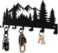 Azomor®️ Porte-clés mural en métal, avec motif de montagne et sept crochets