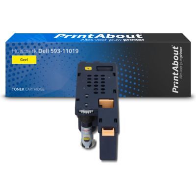 PrintAbout Huismerk Dell 593-11019 Toner Geel