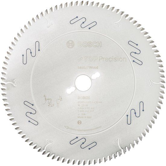 Bosch Accessoires Bosch Cirkelzaagblad Top Precision Best for Wood 300 x 30 x 3,2 mm, 96
