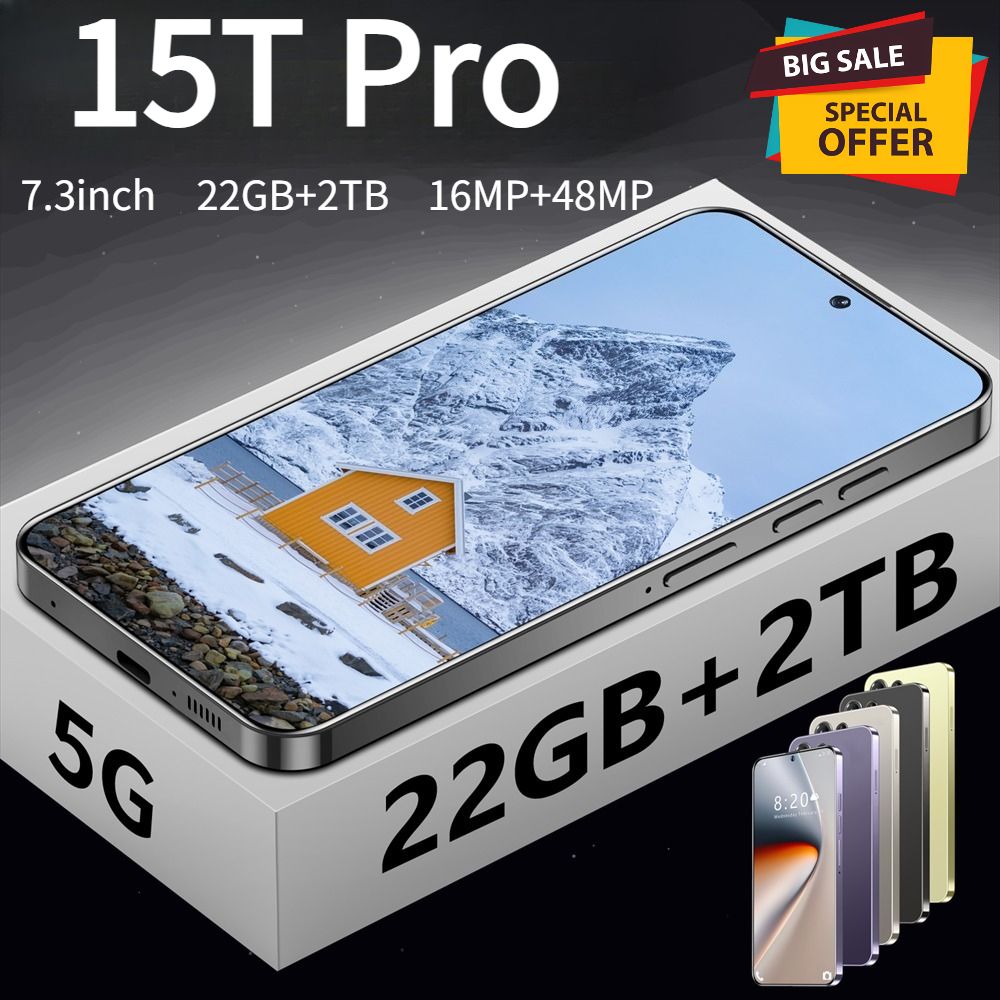 CHOTOG Smartphone 15T Pro Origineel 7800mAh Mobiele Telefoon Gezichtsherkenning Mobiele Telefoons 7.3 HD Scherm Robuuste Outdoor Wereldwijde Mobiele Telefoons