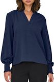 ONLY - ONLMETTE V-NECK LS SMOCK TOP NOOS WVN - Dames - Blouses