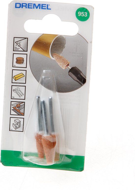 Dremel 953 Aluminiumoxide slijpsteen 6,4 mm - 3 stuks