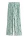 Next - Dames - N. Premium kanten broek met wijde pijpen - Groen