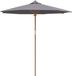 vidaXL Tuinparasol Bamboe Rond Donkergrijs 240 x 260 cm