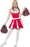 Generik SMIFFY'S Cheerleader Kostuum Vrouwen - Rood - XS