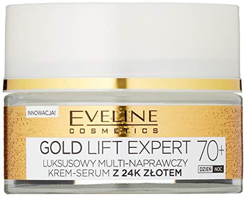 Eveline Cosmetics Eveline Cosmetics Gold Lift Expert Anti-rimpel Sterk verstevigende crème dag & nacht 70+ met 24 karaat goud 50 ml