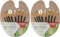 Nassau Hobby Nassau Fine Art Hobby Schilderspalet met 8x Penselen - 2x - Diverse Formaten