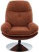 Vente-unique Draaifauteuil van terracottakleurige getextureerde stof - ILMACA