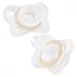 Chicco Fopspeen Mini Physio Soft siliconen transparant 2 stuks