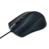 Waytex 65106 Souris USB, filaire, noir, avec 3 boutons et capteur optique, 1000 dpi, poignée ergonomique, pour PC et Mac