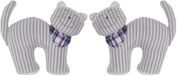 Atmosphera Arrêt de porte Chat - 2x - gris - 1 kg - polyester - 26 x 9 x 23 cm - chambre d'enfant