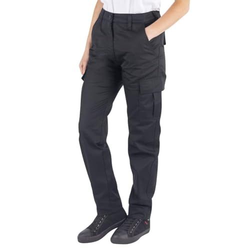 Lee Cooper Dames Werkbroek - Cargobroek - Zwart - Maat 42 (Kort)