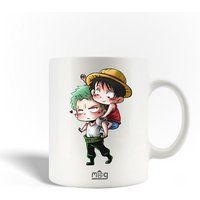One Piece Keramische mok maniacase, Luffy Et Zoro Anime Poster Fanart