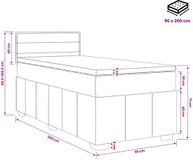 vidaXL Boxspringbed met matras Donkerbruin 90 x 200 cm Stof