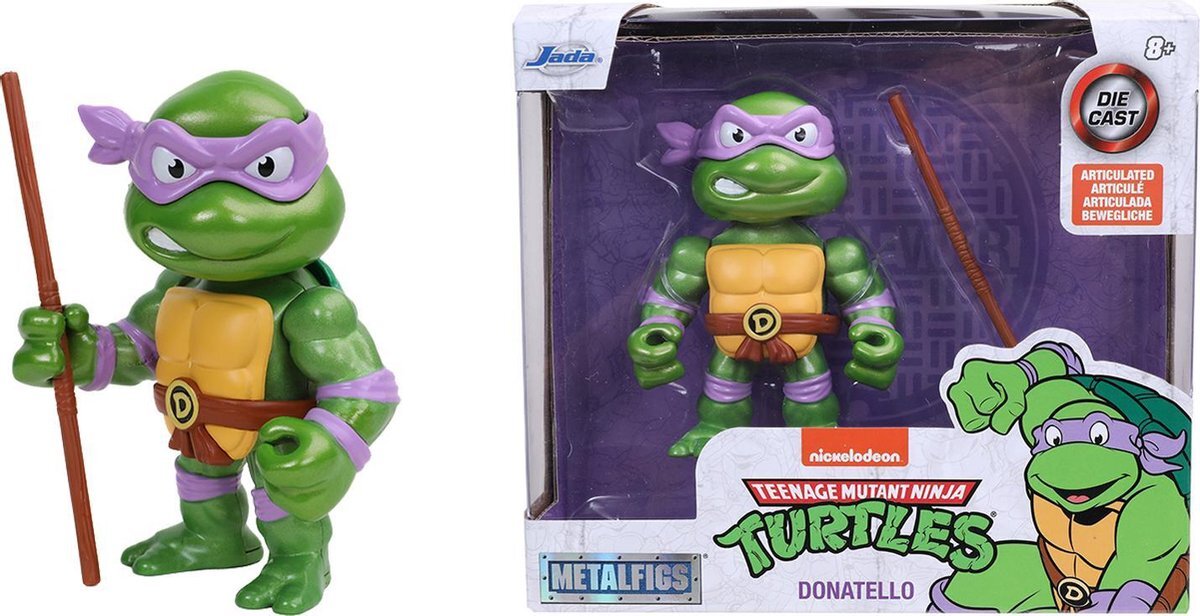 Jada Toys Turtles 4" Donatello Metalen Actiefiguur