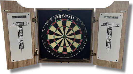 Pegasi Dartbord Cabinet Set Classic - 46 cm - Sisal - Kinderen en volwassenen