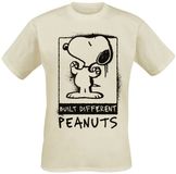Peanuts Snoopy - Built Different Heren T-shirt - meerkleurig - XL