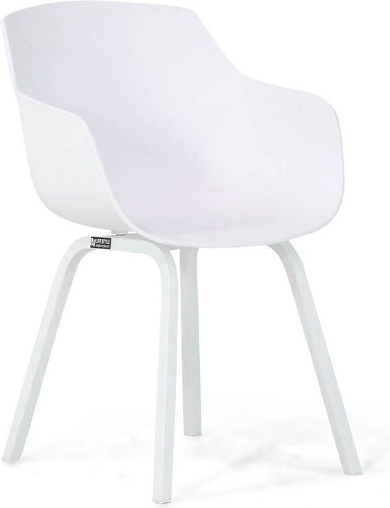 Lifestyle Garden Furniture Salina/Yala 125 cm dining tuinset 5-delig Wit Aluminium 4 zitplekken