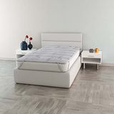 Italian MB HOME ITALY Italian Bed Linen Topper gewatteerd met elastieken, polyester, TECEL, eenpersoonsbed