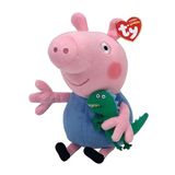TY Peppa Baby George, varken met kleine dinosaurus, 15 cm