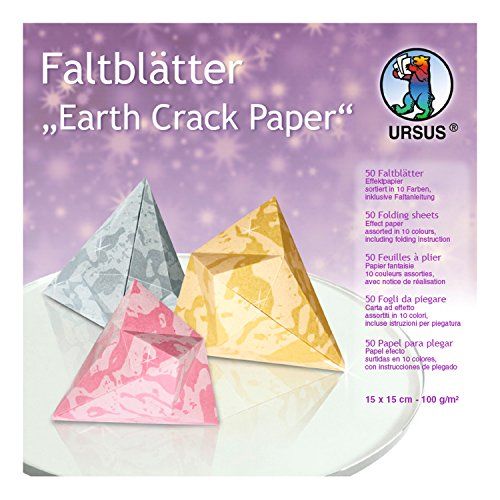 Ursus Earth Crack Vouwblaadjes - 15 x 15 cm - 50 vellen - 10 kleuren