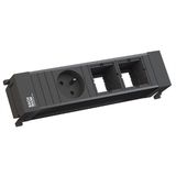 Bachmann POWER FRAME 1xUTE 2xCM kunststofprofiel zwart