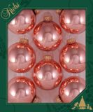 Krebs Boules de Noël - 16x - Rose Brillant - Verre - 7 cm