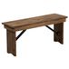Flash Meubilair HERCULES Serie 40'' x 12'' Antiek Rustiek Effen Pine Vouwbank