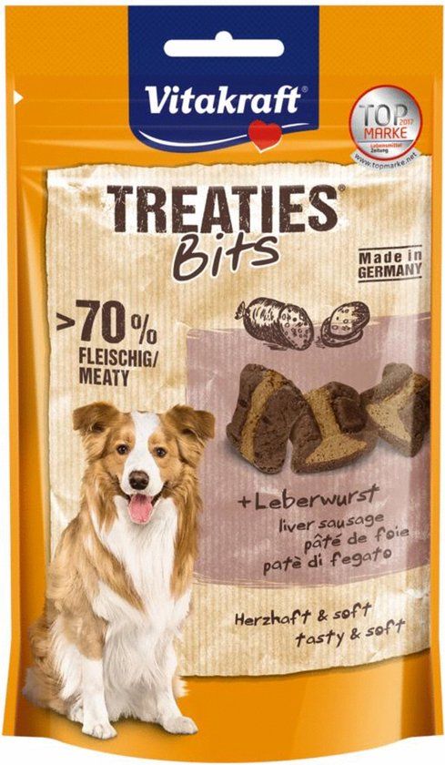 Vitakraft Treaties Bits Leverworst - Hondensnack - 120 g