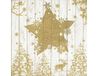 Kerstmis lunchservetten "Winter print goud" - 33 x 33 cm