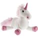 Merkloos Pluche witte/roze eenhoorn knuffel 38 cm speelgoed