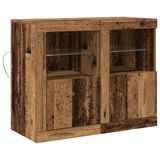 vidaXL LED Dressoir Bewerkt hout Oudhout