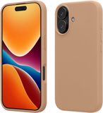kwmobile telefoonhoesje geschikt voor Apple iPhone 17 - Hoesje met siliconen coating - Smartphone case in cappuccino