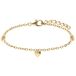 Lucardi Kinder Zilveren goldplated armband hartjes - Armband - 925 Zilver - Goudkleurig - 20 cm