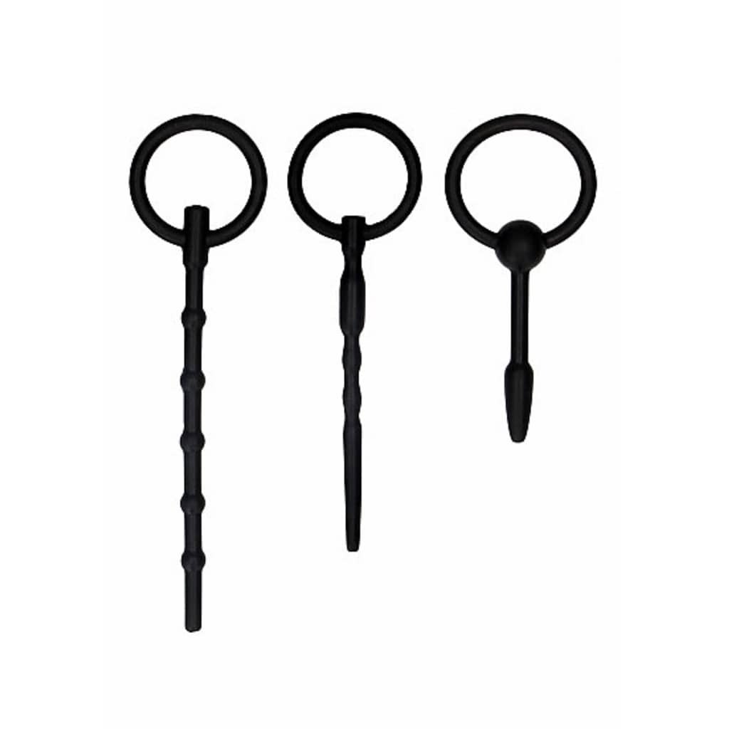 Shots - Ouch! Urethral Sounding Plug Set - Black