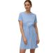 VERO MODA VMLUNA SS STRING ROBE COURTE JRS NOOS - Femmes - Mini-robe - Taille L - Brunnera Blue