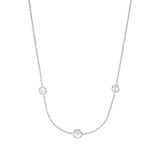 JOOP! Ketting van 925 sterling zilver voor dames, ketting, gedeeltelijk met edelsteen, zilver 925 gerhodineerd, wordt geleverd in bijpassend sieradendoosje