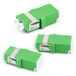 1aTTack.de 3x glasvezel keystone-connectoren OS1 / OS2 (APC) LC duplex female naar LC duplex female singlemode groen
