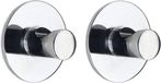 Tendance Plakhaakje rond - 2x stuks - Diameter 4 cm - Zelfklevende ophang haakjes - zink - zilver - keuken/badkamer haken