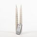 Anna's Collection 2Pcs Ivory Swirl Rustic Wax Taper Candle 23 cm 3D Wick R