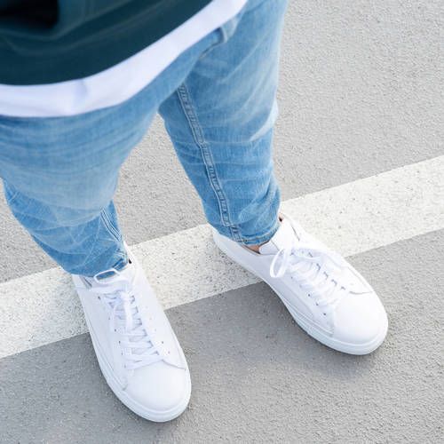 Poelman Nero leren sneakers wit