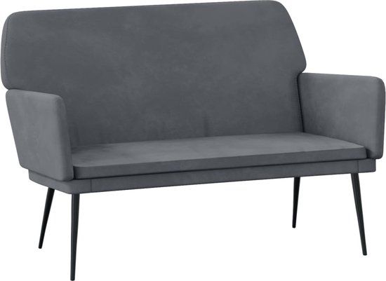 vidaXL Bankje 108x79x79 cm fluweel donkergrijs