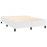 VidaXL Boxspring met matras en LED kunstleer wit 200x200 cm