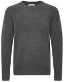 Casual Friday Trui Heine Donkergrijs Melange Katoen Ronde Hals Lange Mouw Unisex XL