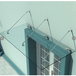 Auvent de porte en verre trempé transparent et acier inoxydable, 3 dimensions (200x90cm) (L)